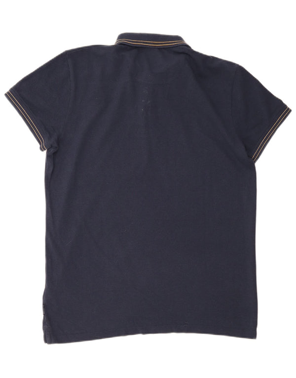 Camisa polo masculina Wrangler grande algodão azul marinho