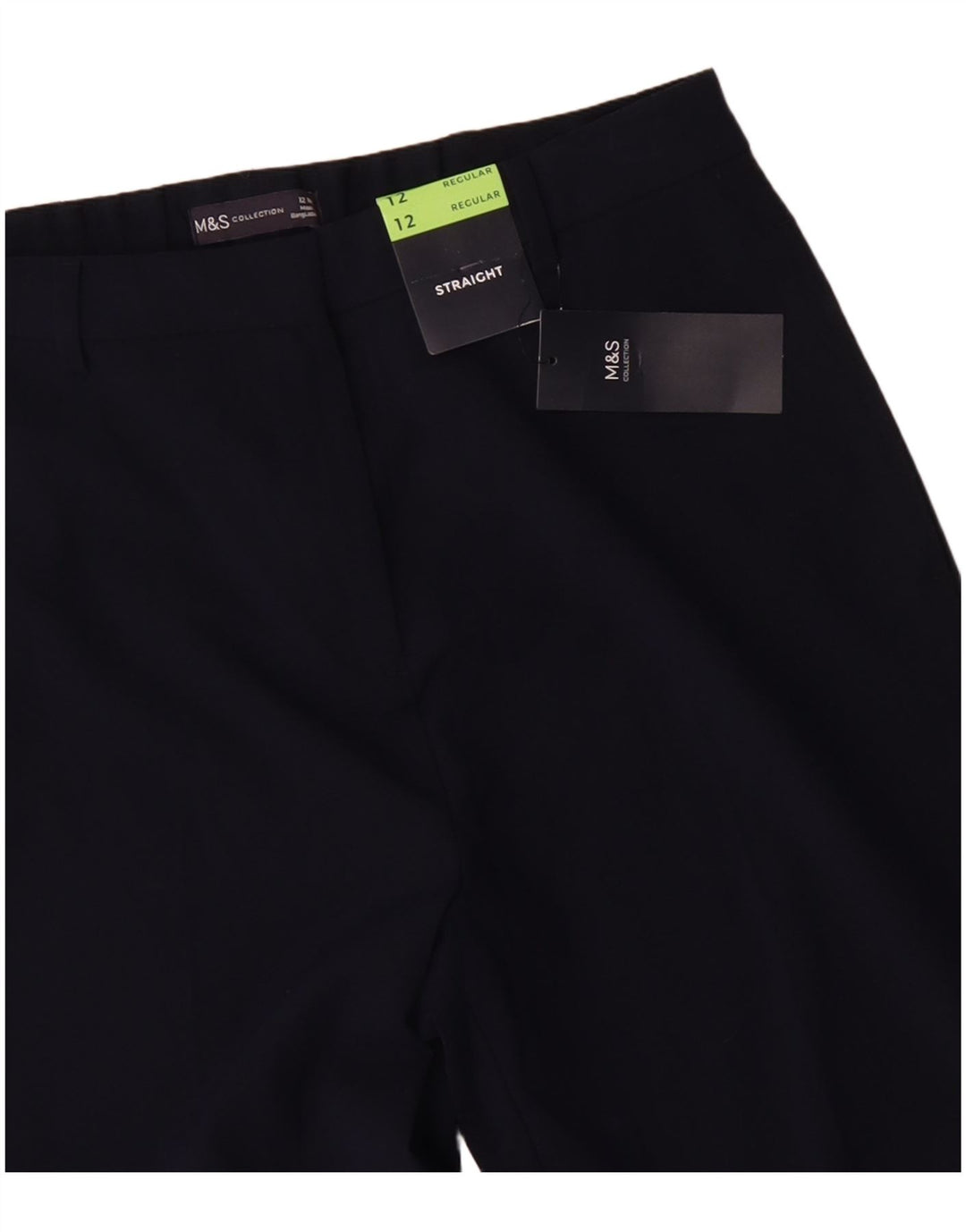 Calça feminina MARKS & SPENCER UK 12 Médio W32 L30 Azul marinho