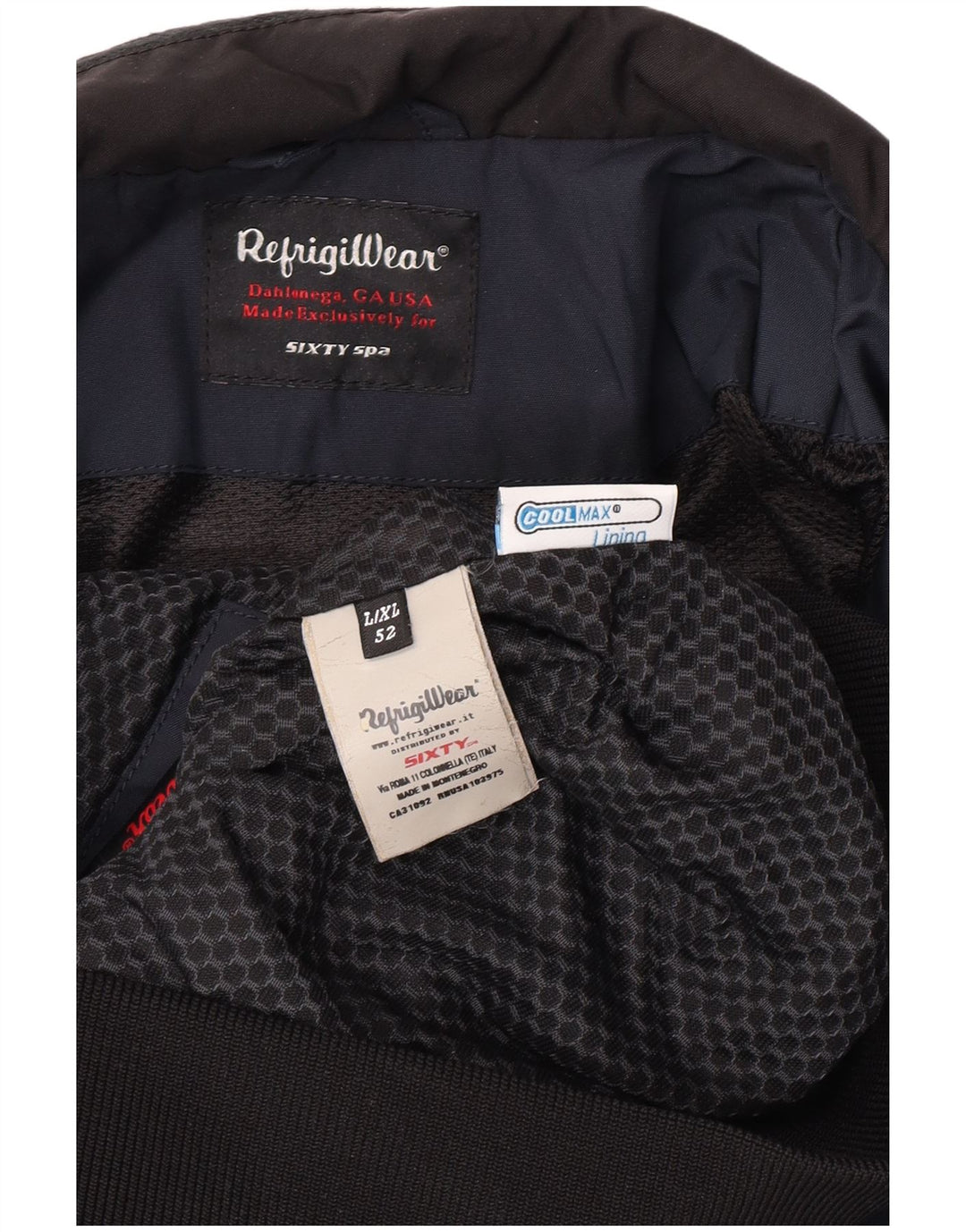 Jaqueta bomber masculina Refrigiwear UK 40 grande azul marinho poliamida