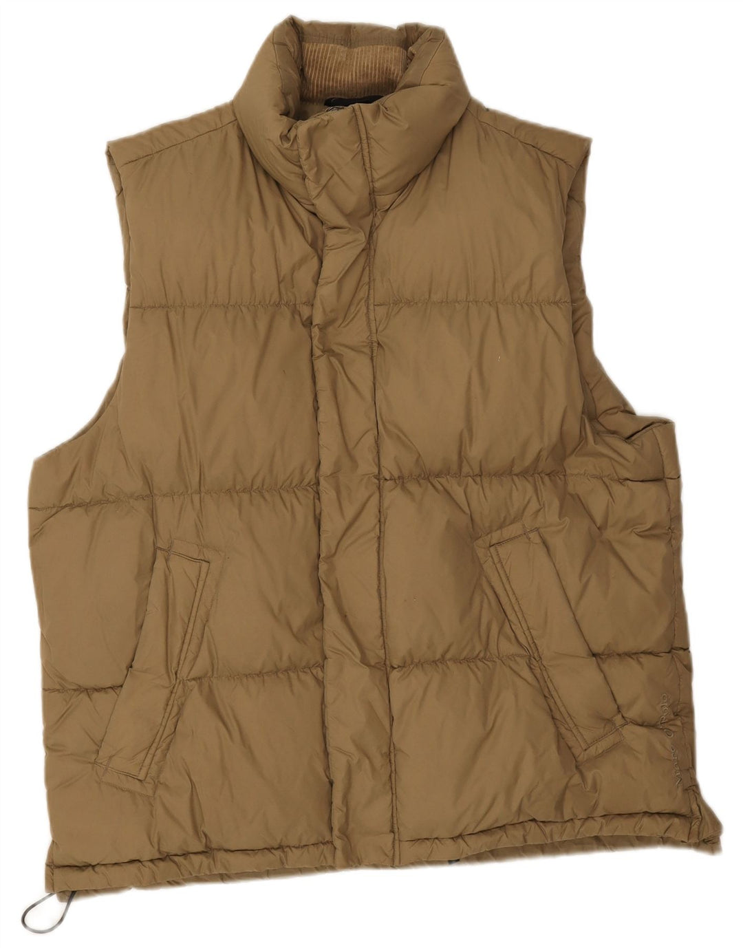 Colete acolchoado masculino Marc O'Polo UK 40 grande poliamida marrom