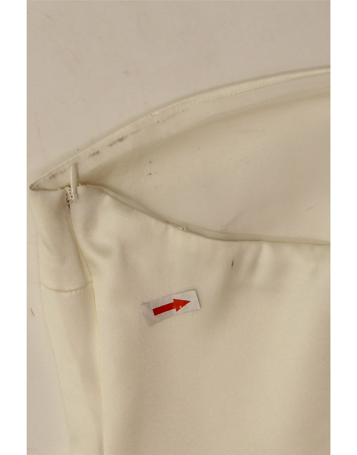 Zara Womens Crop Strapless Top UK 12 Médio Poliéster Branco