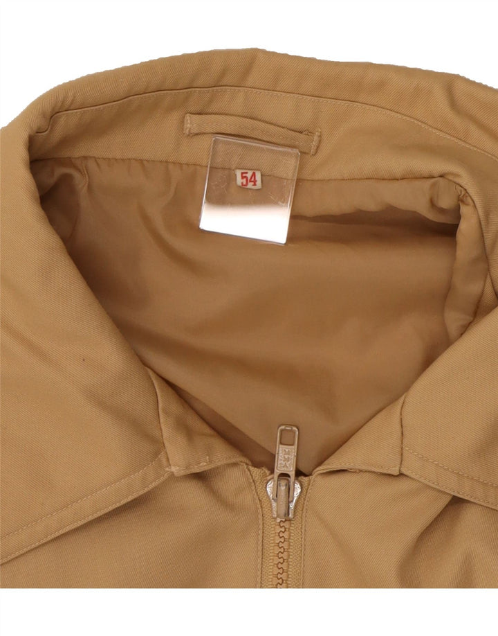 VINTAGE Mens Bomber Jacket IT 54 2XL Beige Vintage Vintage and Second-Hand Vintage from Messina Hembry 