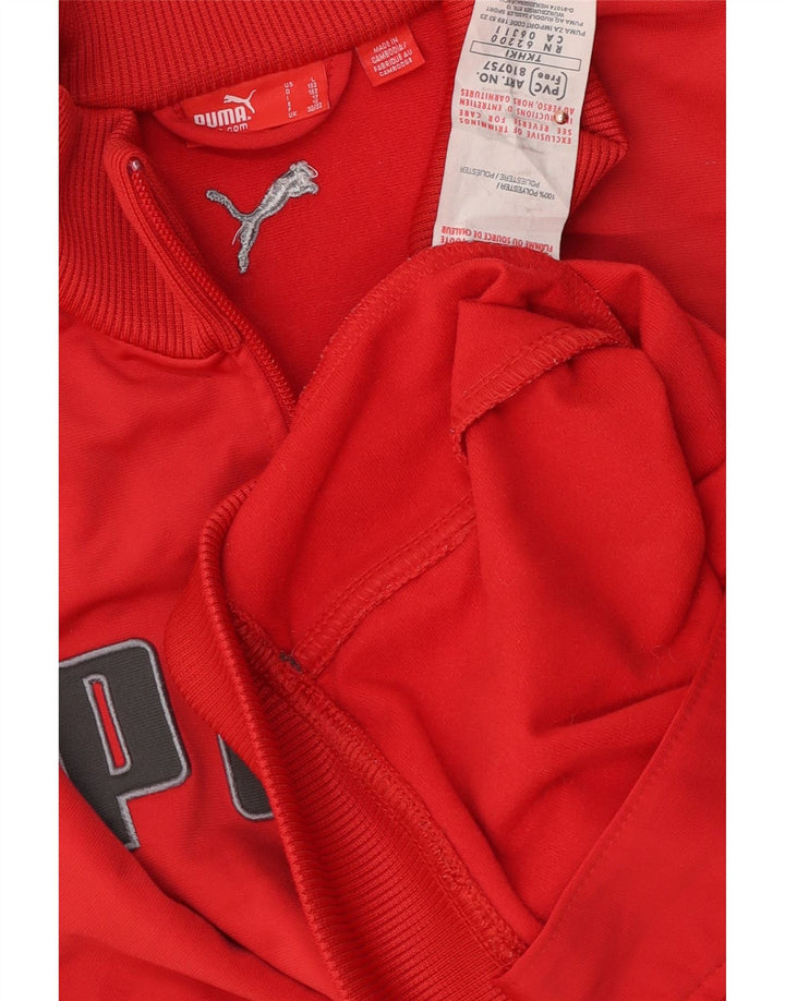 Jaqueta Puma Boys Graphic Tracksuit Top 11-12 Anos Poliéster Vermelho