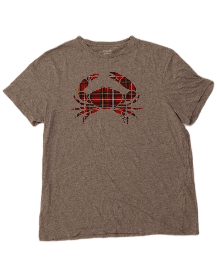 J. Crew Camiseta masculina gráfica Top XL algodão cinza