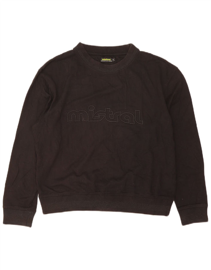 Mistral moletom gráfico masculino jumper grande algodão preto