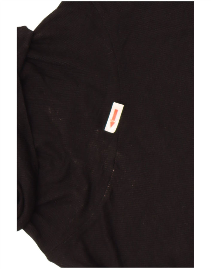 Top feminino Zara manga comprida UK 16 grande preto