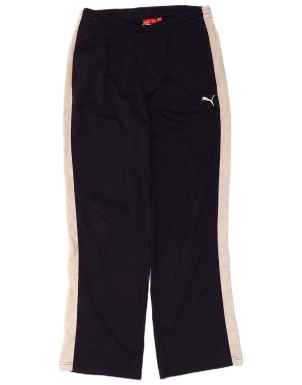 Calça de treino masculina Puma grande bloco colorido azul marinho