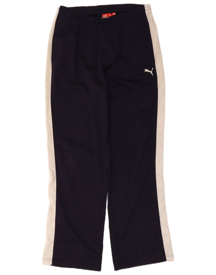Calça de treino masculina Puma grande bloco colorido azul marinho