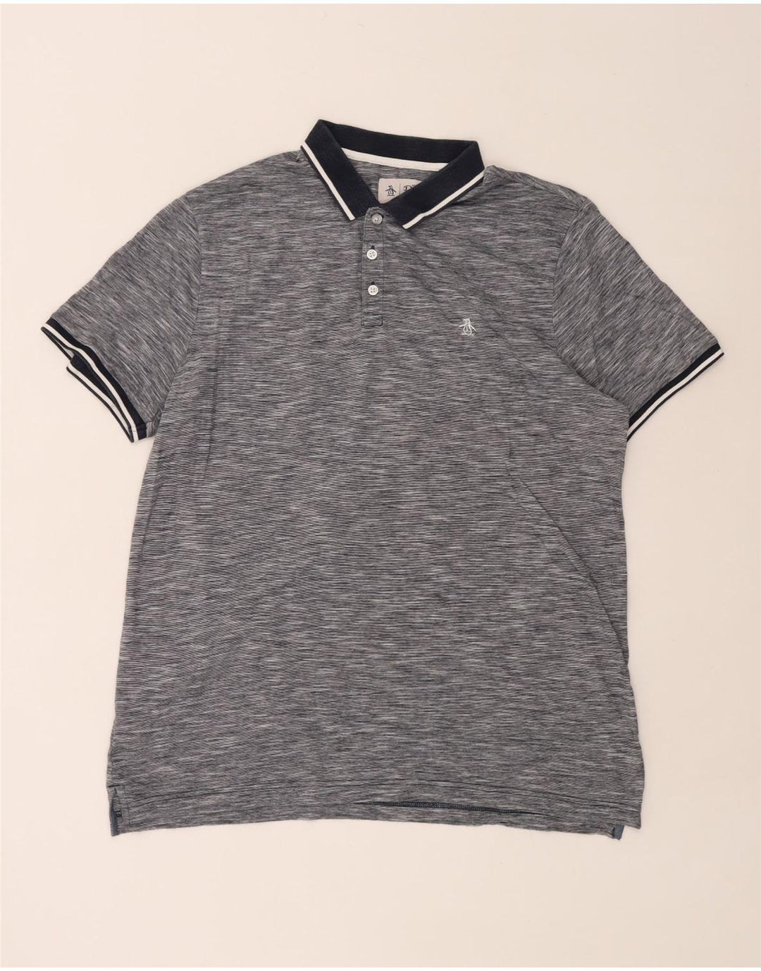 Camiseta Polo Masculina PENGUIN XL Algodão Cinza Mesclado