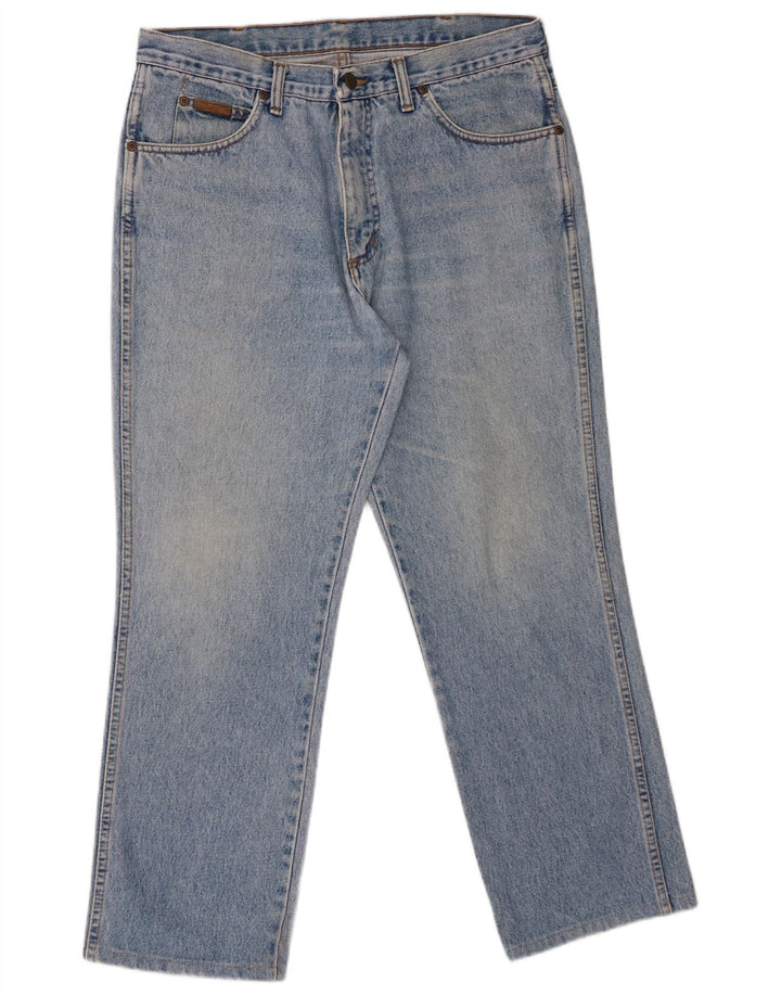 Wrangler Masculino Texas Straight Jeans W35 L27 Azul Algodão