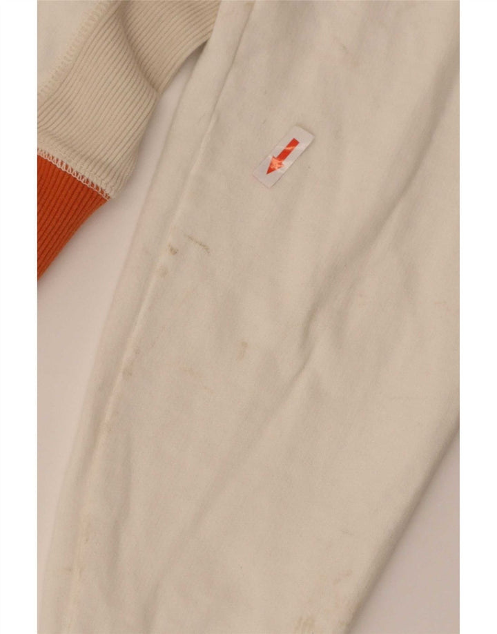 G-Star Mens Graphic Tracksuit Top Jaqueta Grande Algodão Colorblock Branco