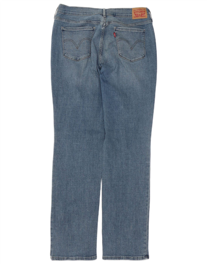 Jeans femininos longos e retos LEVI'S US 10 grandes W30 L34 algodão azul