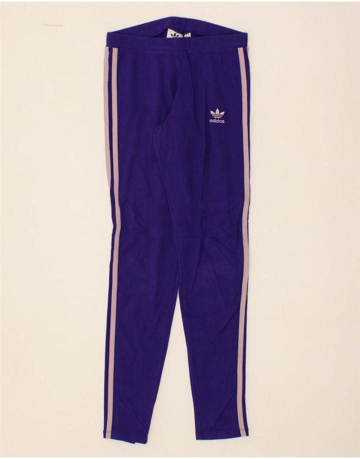 ADIDAS Womens Leggings UK 8 Small Purple Cotton Vintage Adidas and Second-Hand Adidas from Messina Hembry 