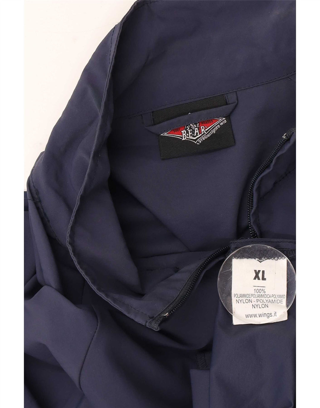 Bear Jaqueta masculina de agasalho XL Poliamida azul marinho