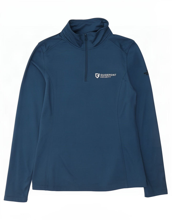 Pulôver feminino The North Face com gola e zíper, conjunto de treino Reino Unido 10 pequeno azul marinho
