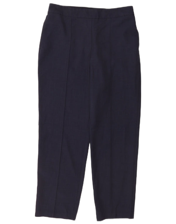 Calça Chino Feminina Marks & Spencer Reino Unido 14 Grande W32 L27 Azul Marinho Xadrez
