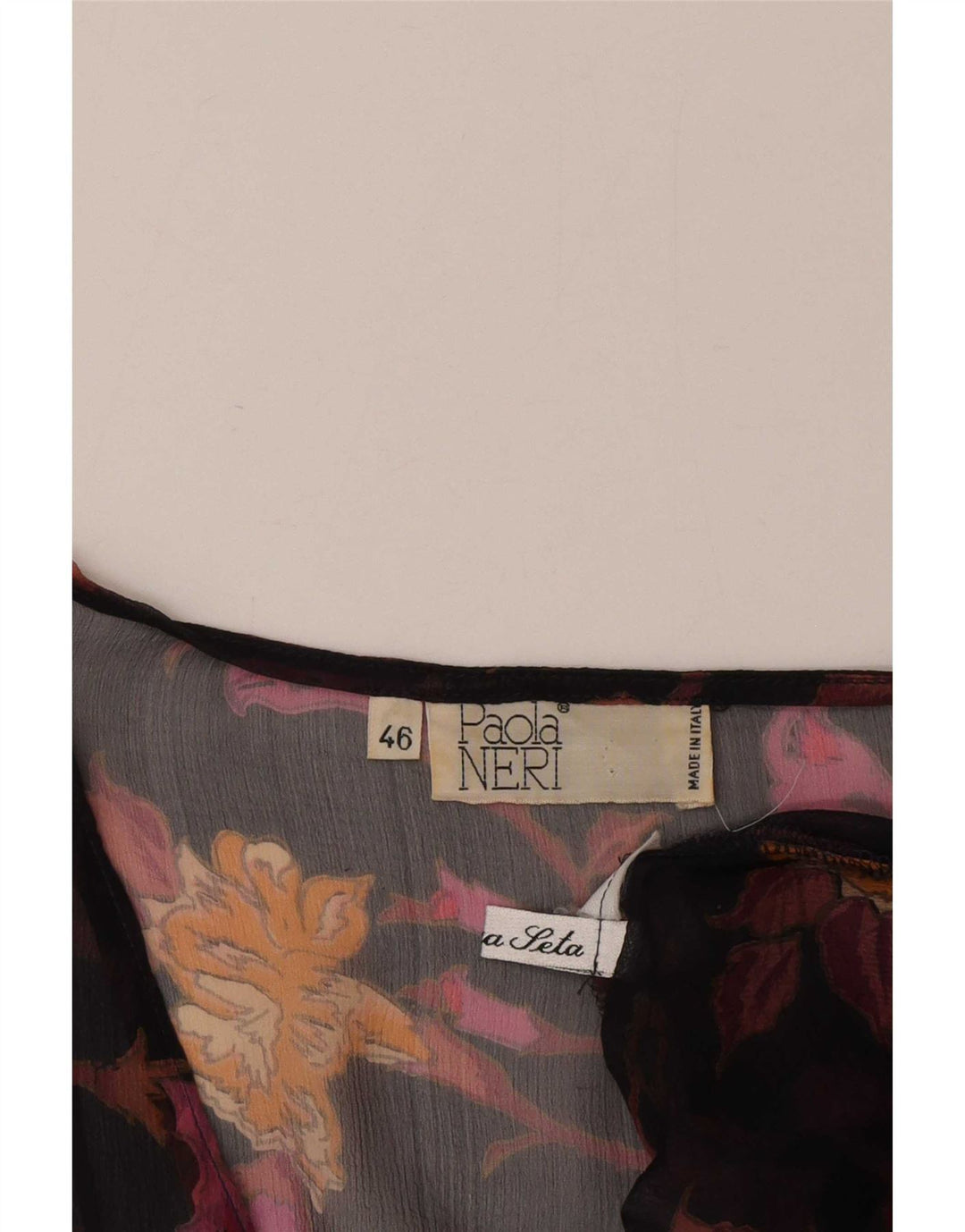 Blusa feminina manga curta Paola Neri IT 46 grande multicolorida