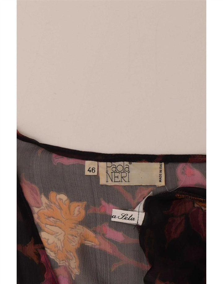 Blusa feminina manga curta Paola Neri IT 46 grande multicolorida