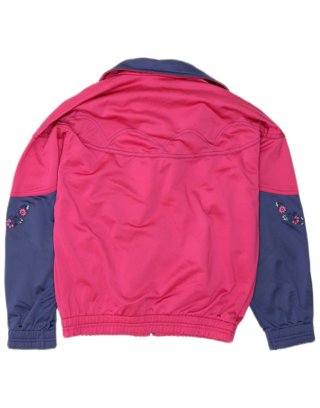 Diadora Womens Tracksuit Top Jacket UK 28 Small Pink Colourblock Poliéster