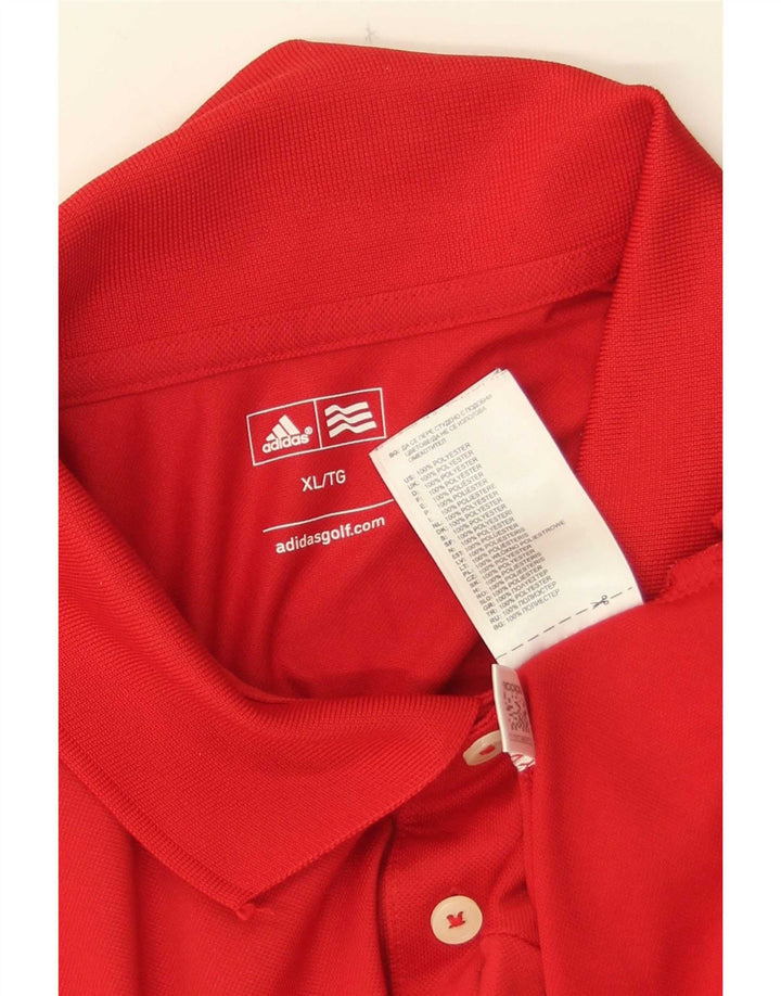Camisa Polo Masculina Adidas XL Poliéster Vermelho