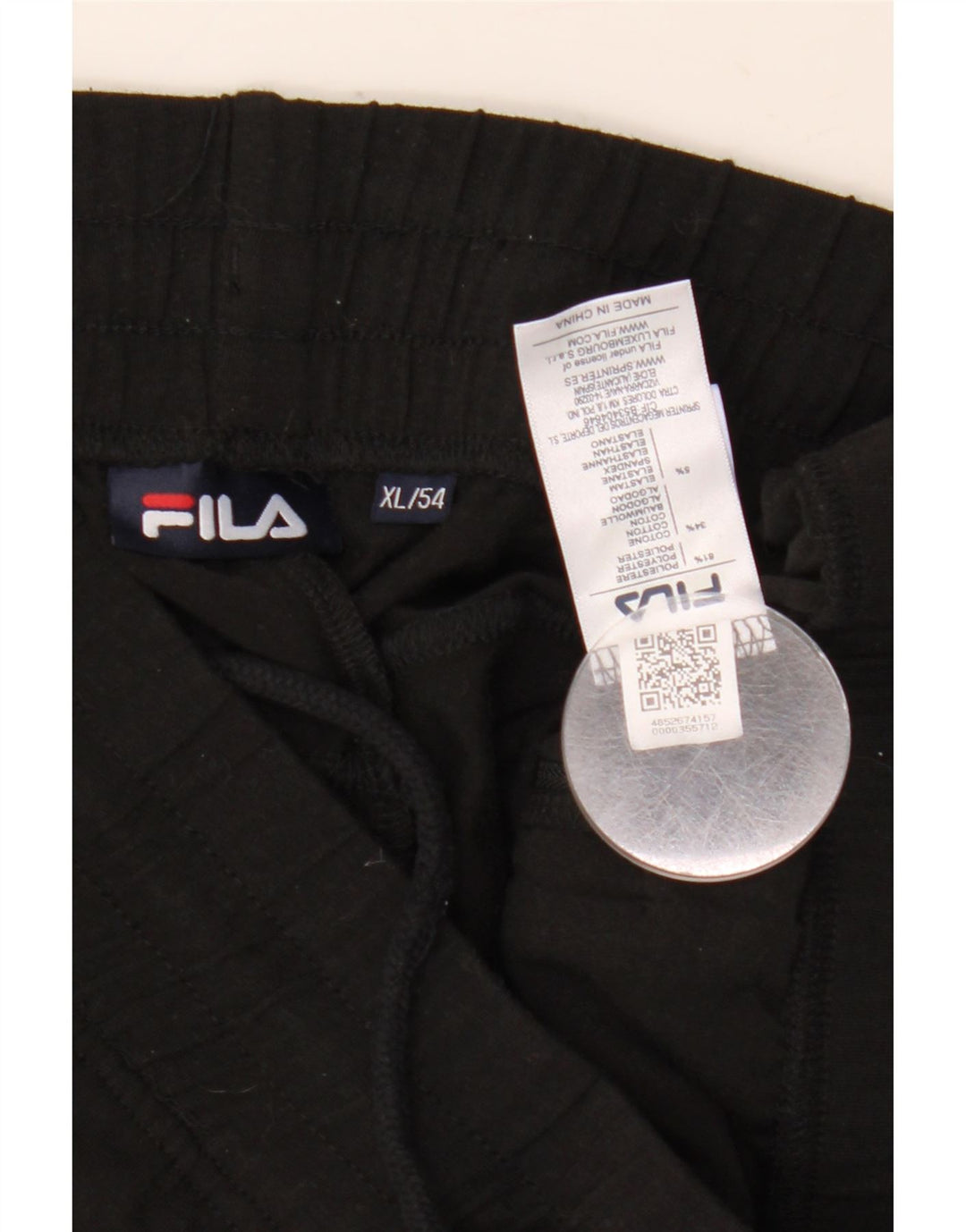 Calça de treino masculina Fila Joggers XL preto poliéster