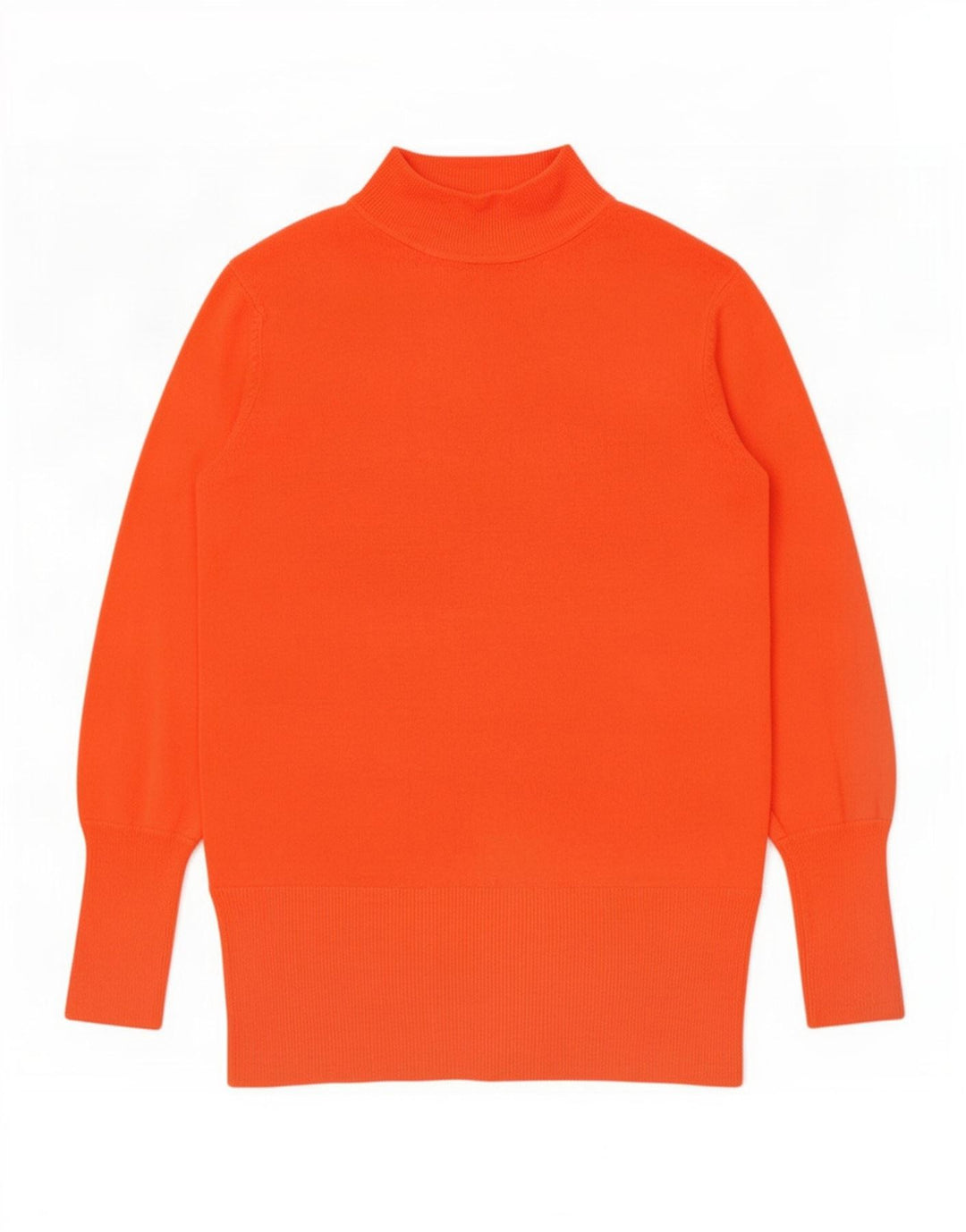 Suéter feminino Marks & Spencer com gola tartaruga Reino Unido 14 médio laranja