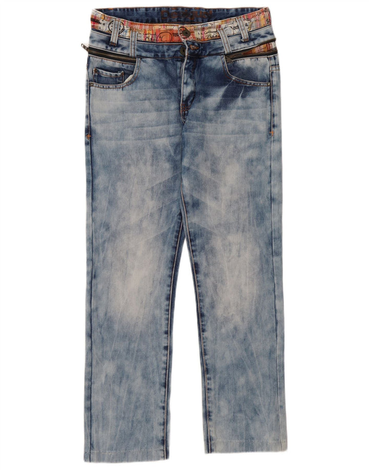 Desigual Calça Jeans Reta Masculina W32 L30 Azul Algodão