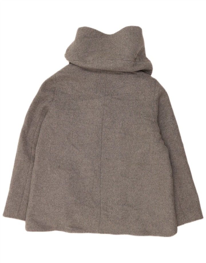 Jaqueta corta-vento feminina Zara com capuz Reino Unido 14 grande cinza acrílico