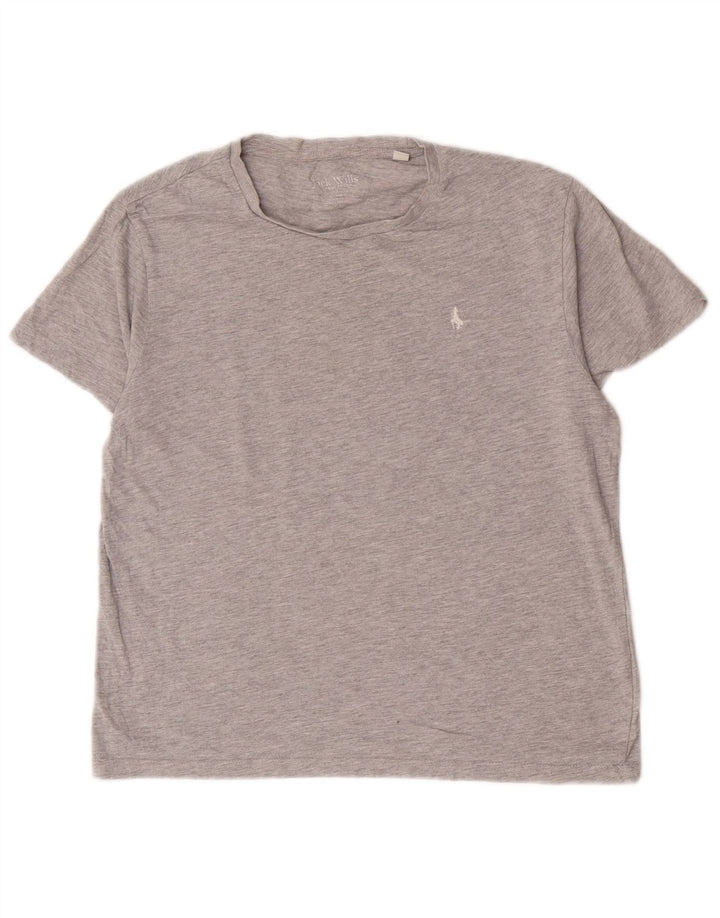 Camiseta feminina grande Jack Wills Reino Unido 10 algodão cinza pequeno