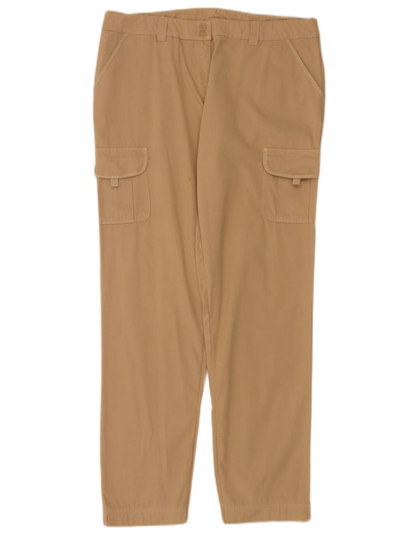 Calça cargo reta feminina Lacoste tamanho 44 grande W34 L32 algodão bege