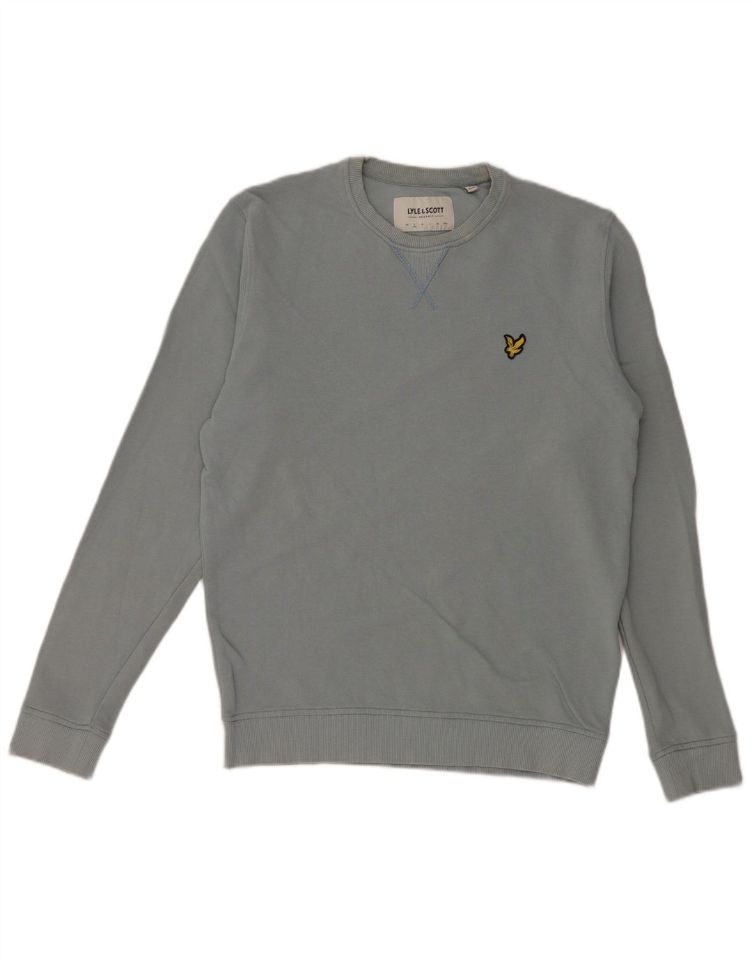 Lyle & Scott moletom masculino jumper pequeno azul algodão