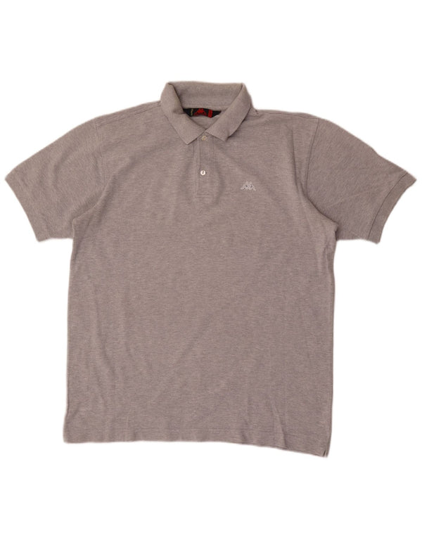 Camisa polo masculina Kappa grande algodão cinza