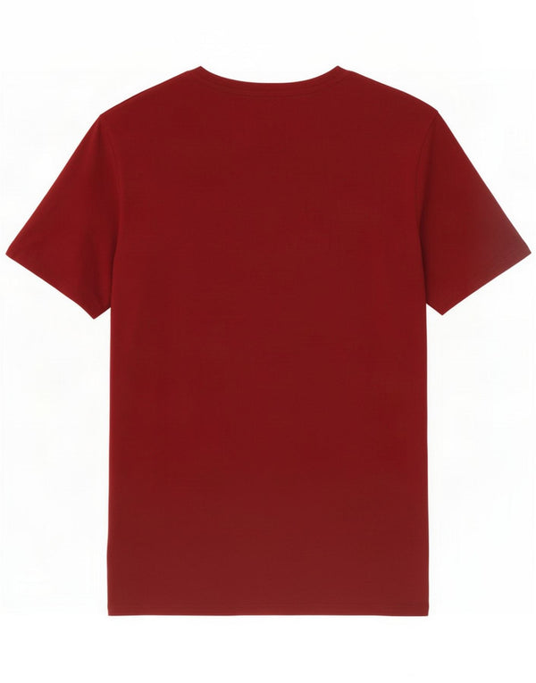 Guess Mens Graphic T-Shirt Top Grande Algodão Borgonha