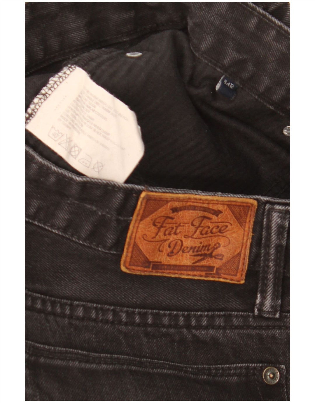 Calça Jeans Slim Feminina Fat Face W34 L31 Algodão Preto