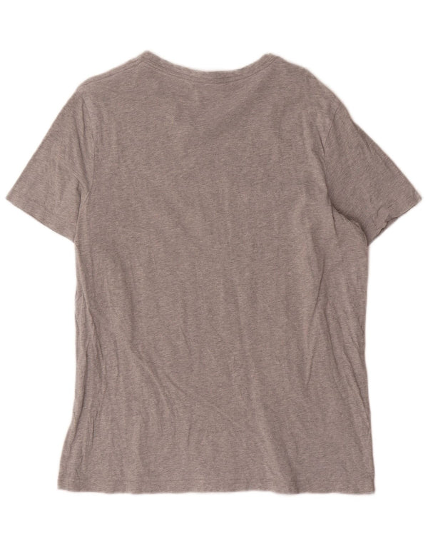 Camiseta masculina Tommy Hilfiger Top cinza médio algodão manchado