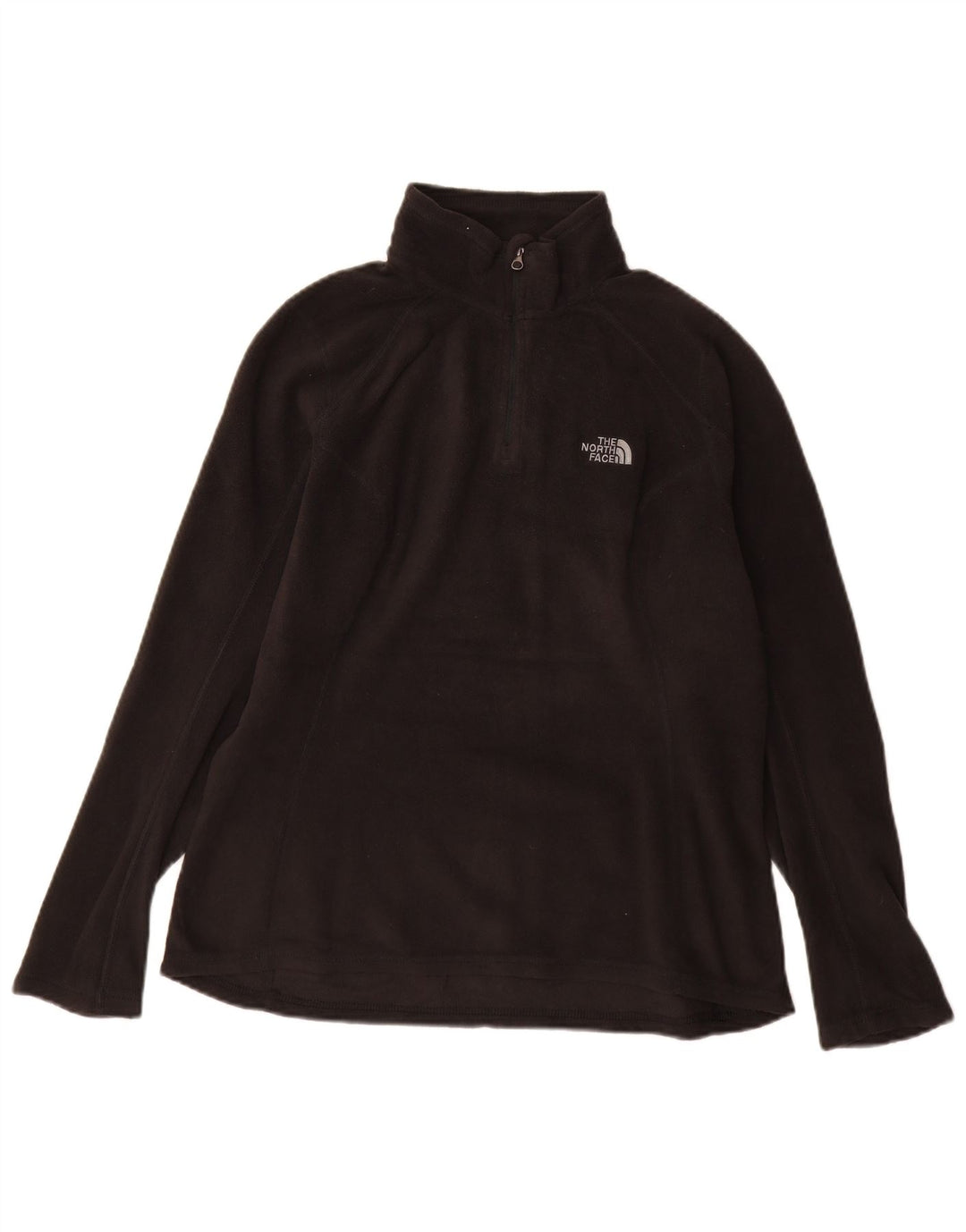 Jumper de lã feminino com gola e zíper THE NORTH FACE Reino Unido 14 poliéster preto médio