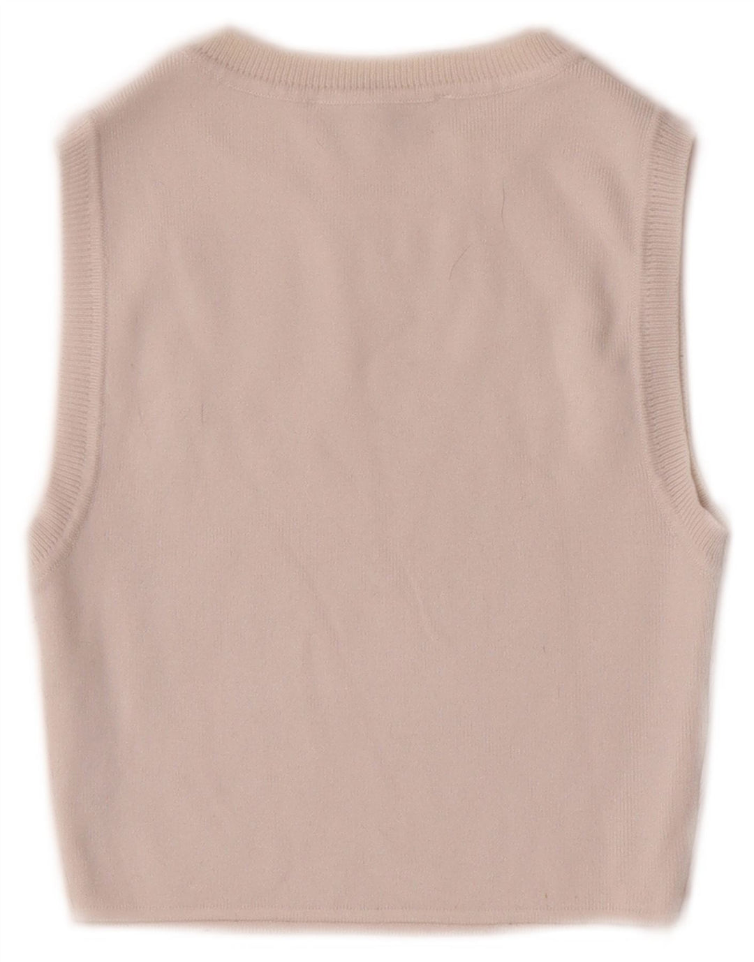 Zara Womens Crop Vest Top UK 8 Pequeno Viscose Branca