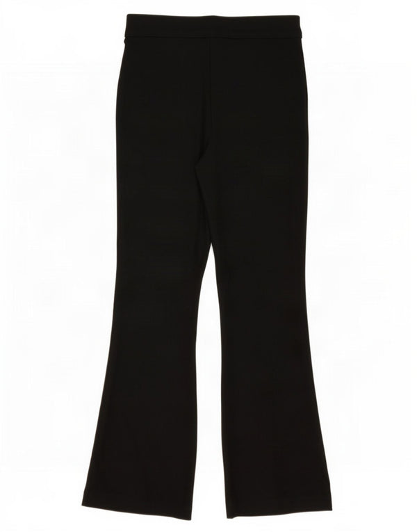Calça feminina casual Marks & Spencer Flare Reino Unido 8 pequena W28 L27 preta