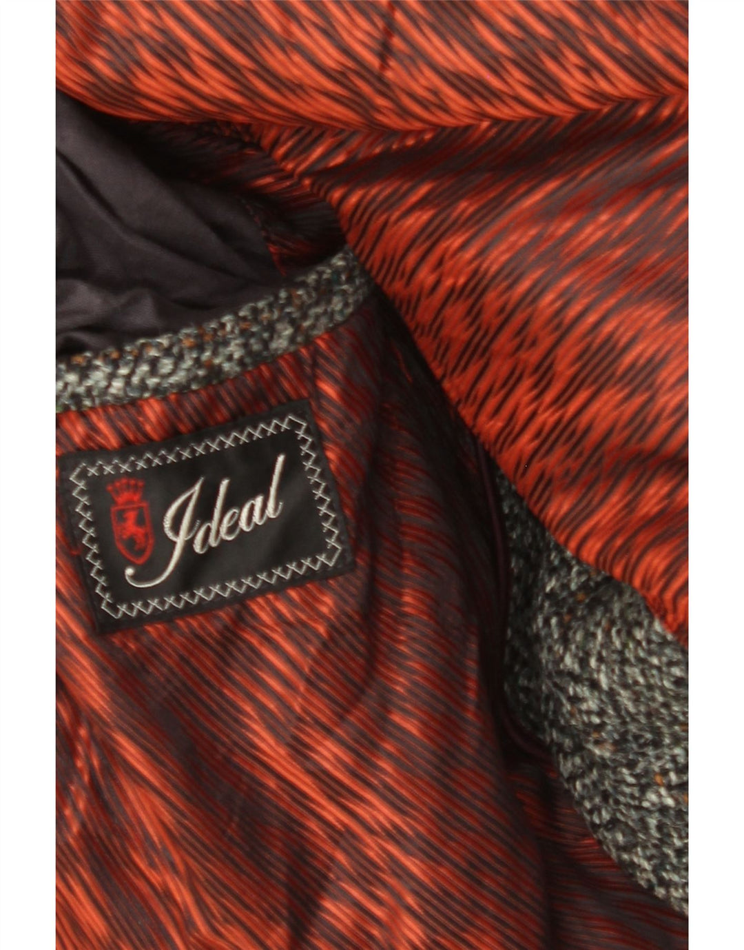 Sobretudo masculino IDEAL UK 40 grande cinza xadrez lã nova