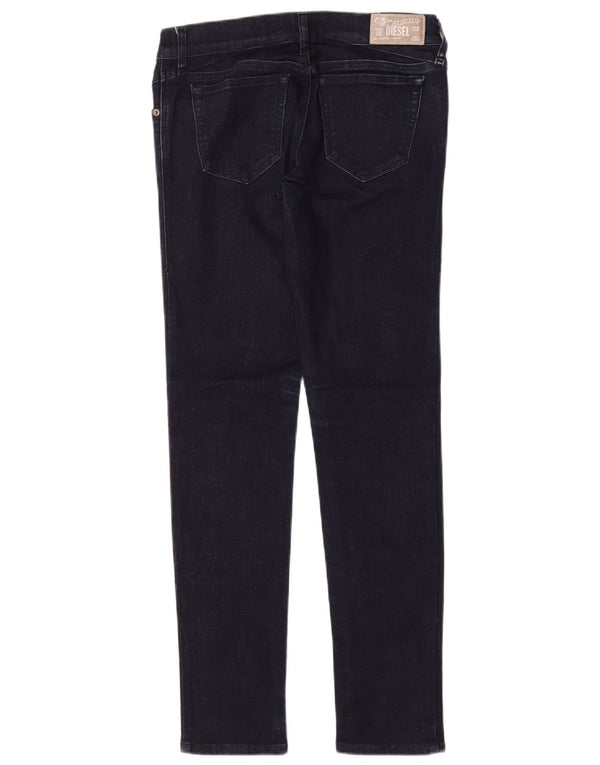 Diesel feminino Getlegg cintura baixa slim skinny jeans W28 L32 algodão azul marinho