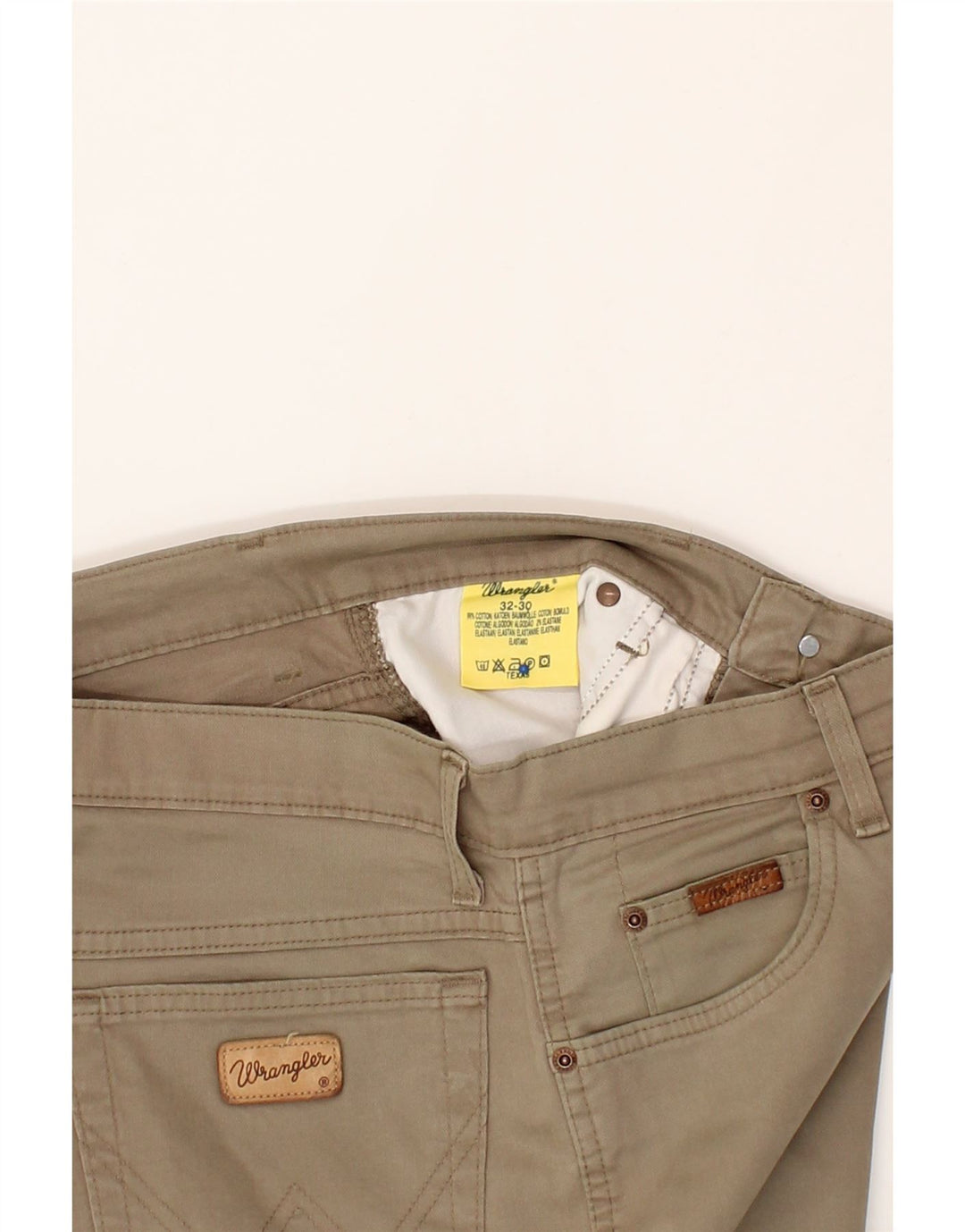 WRANGLER Mens Texas Straight Casual Trousers W30 L32 Beige Cotton Vintage Wrangler and Second-Hand Wrangler from Messina Hembry 