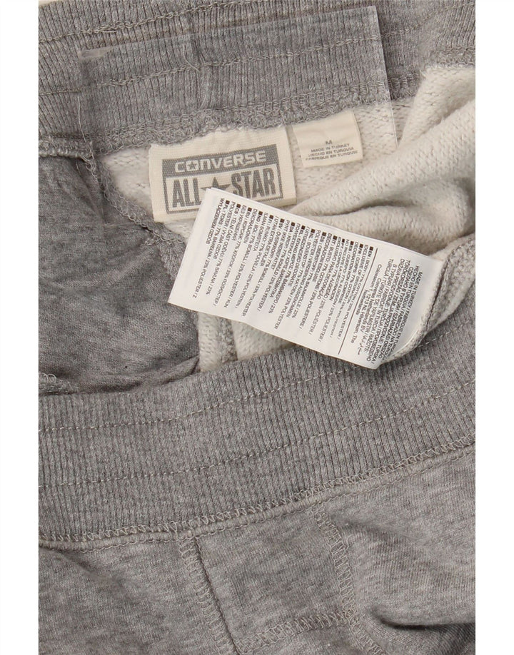 Shorts esportivos masculinos CONVERSE algodão manchado cinza médio