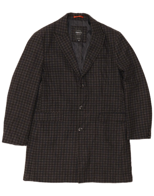 Sobretudo masculino Sonny Bono UK 42 XL cinza guingão