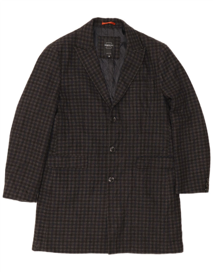 Sobretudo masculino Sonny Bono UK 42 XL cinza guingão