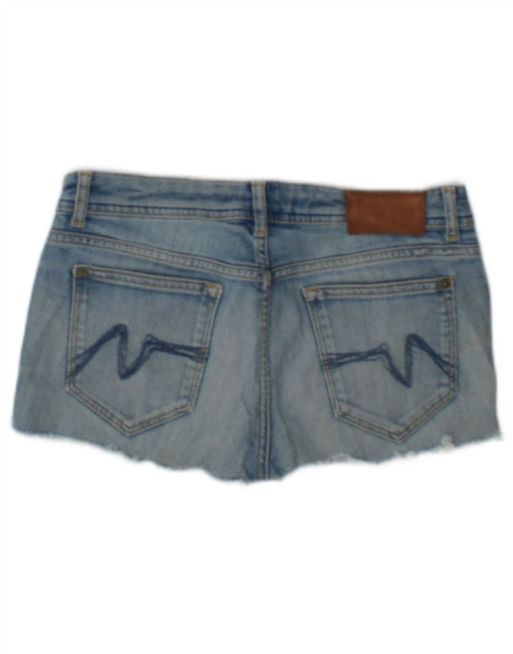 Zara Womens Denim Hot Pants EU 40 Médio W30 Azul Algodão