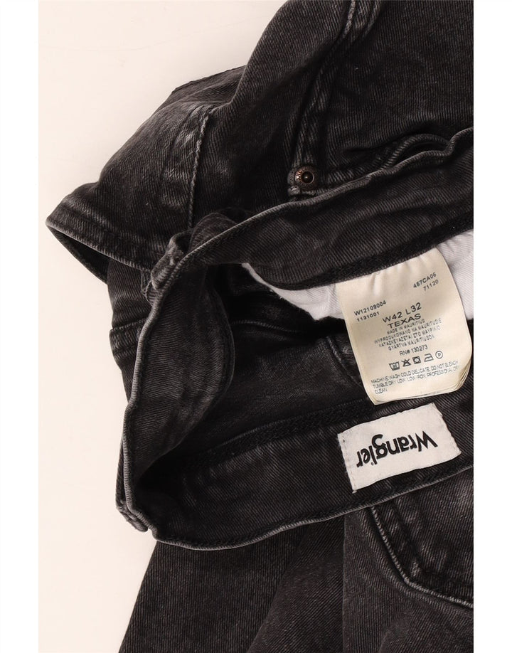 Wrangler Masculino Texas Straight Jeans W42 L32 Cinza Algodão