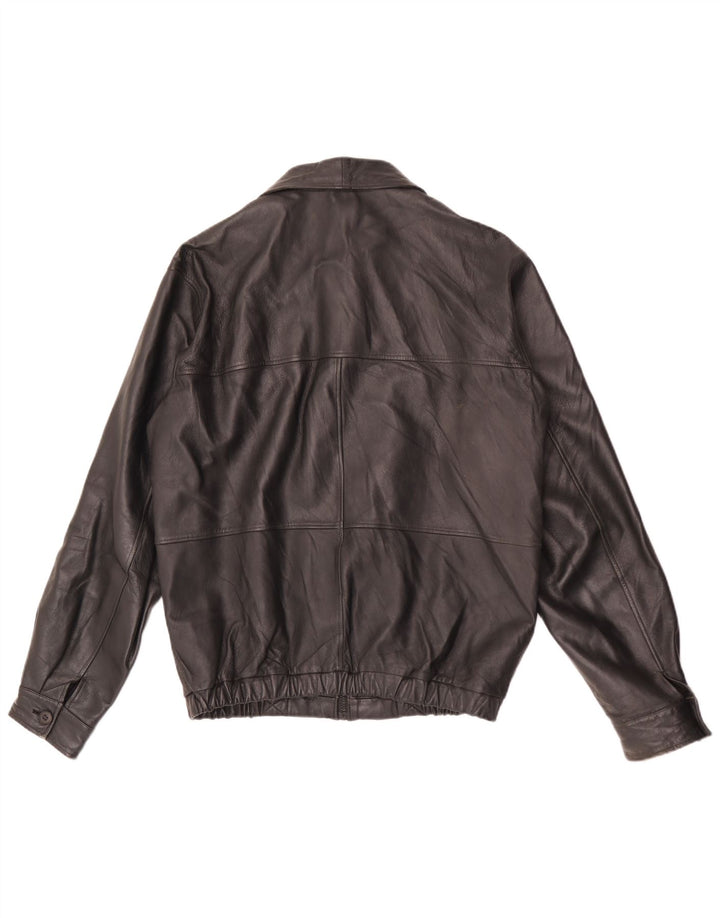 Jaqueta de couro masculina Scout UK 38 couro preto médio
