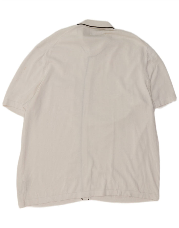 Suéter cardigã masculino de manga curta Marks & Spencer 2XL branco modal