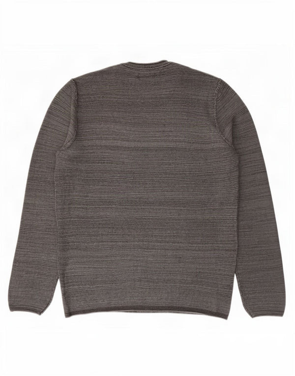 Suéter masculino Jack & Jones com gola redonda e algodão cinza pequeno