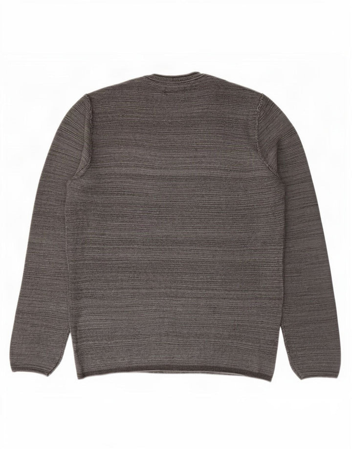 Suéter masculino Jack & Jones com gola redonda e algodão cinza pequeno